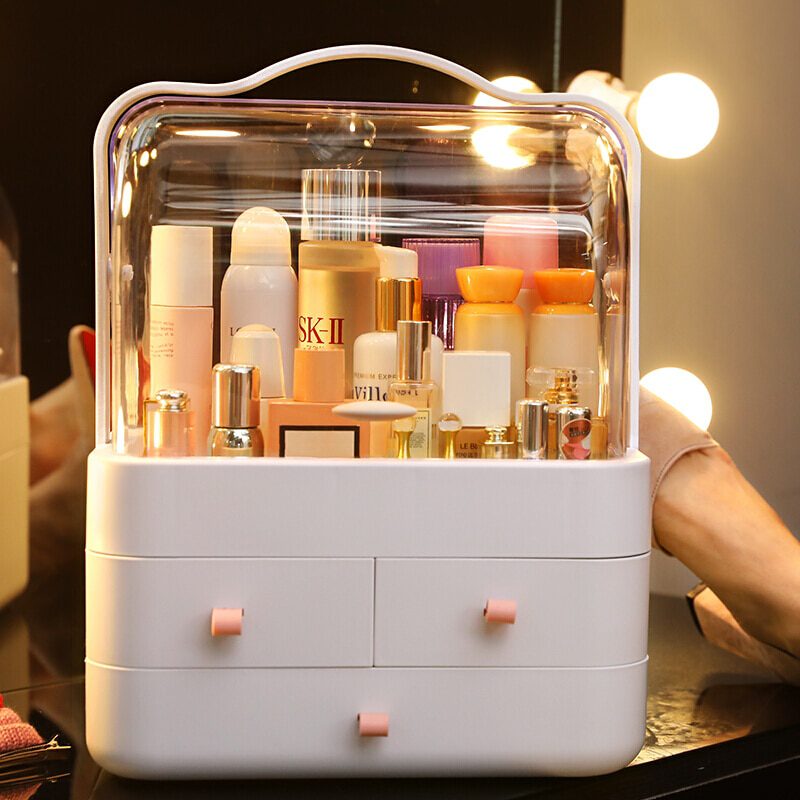 Waterproof Cosmetic Case Desktop Storage Box Jewlery Box