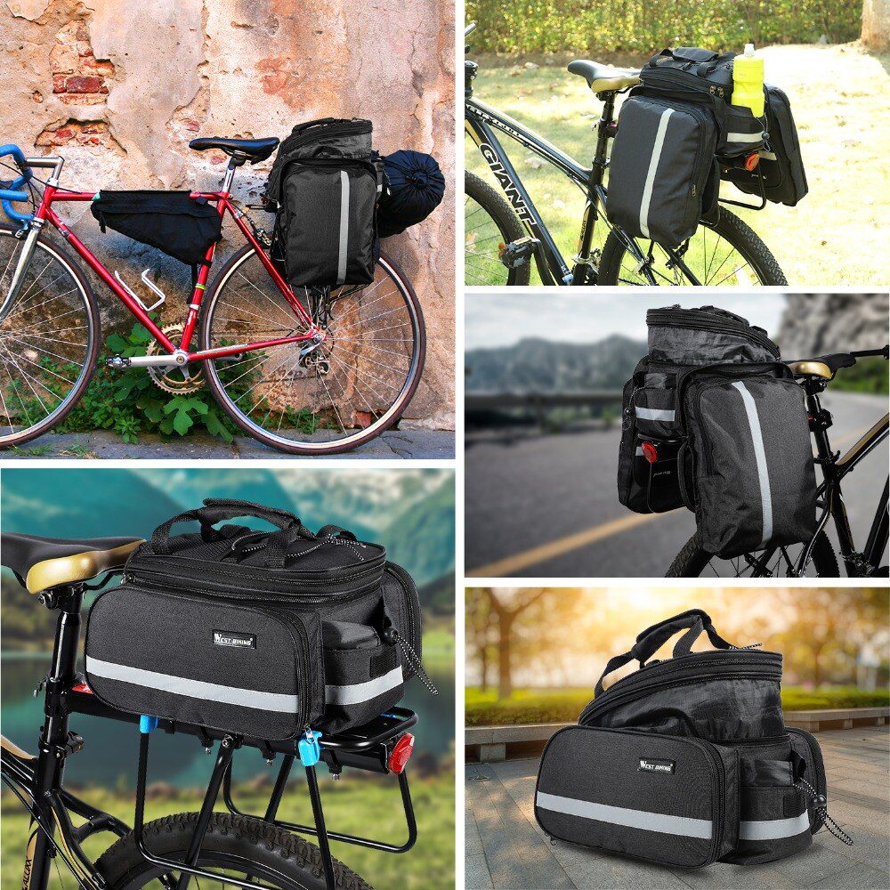 Bike Rack Aluminum Alloy Luggage Rear Carrier With Bag Saddle