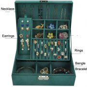 Jewelry display 4 color Flannel small rectangular jewelry box