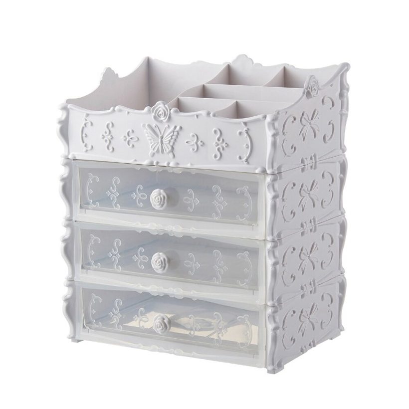 Plastic Cosmetic Drawer Container Makeup Organizer Box