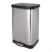 GLAD Extra Capacity Stainless Steel Step Trash Can