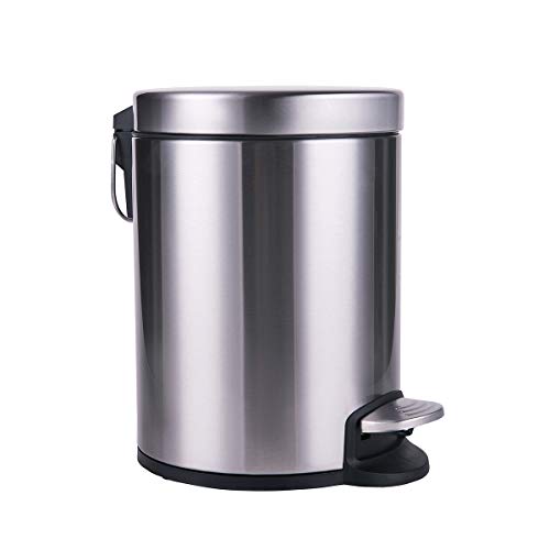 CTETC Round Small Trash Can with Lid Soft Close