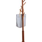 Premium Bamboo Coat Rack Tree with 8 Hooks
