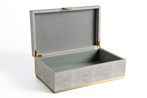 Leather Dresser Organizer Storage Box, Jewelry Box for Men's Accessories