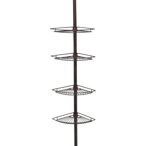 Zenna Home Shower Tension Pole Caddy, Oil Rubbed Bronze