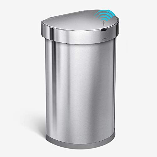 simplehuman 45 Liter Semi-Round Automatic Sensor Trash Can