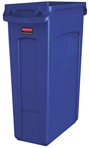 Rectangular Trash/Garbage Can with Venting Channels