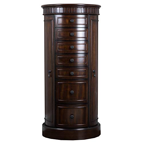 Hives and Honey Bailey Walnut Armoire Jewelry Cabinet