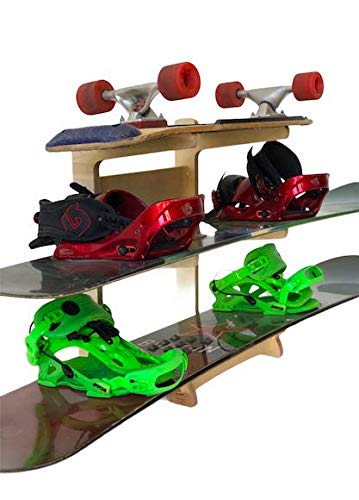 Freestanding Snowboard Rack Storage for: Snowboards, Skis