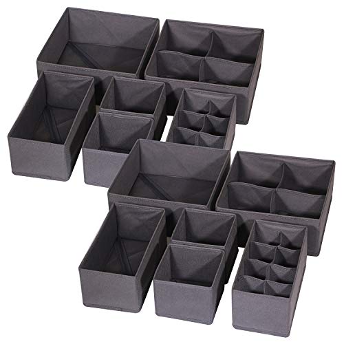 DIOMMELL 12 Pack Foldable Cloth Storage Box