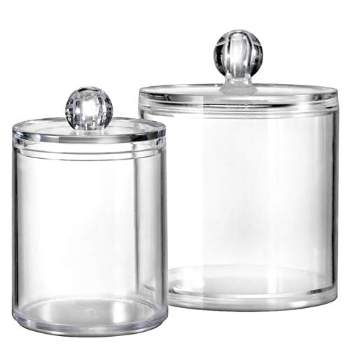 Bathroom Vanity Storage Organizer Canister Holder Apothecary Jars Set