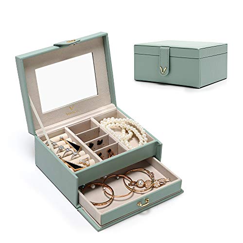Jewelry Box with Mirror for Rings Earrings