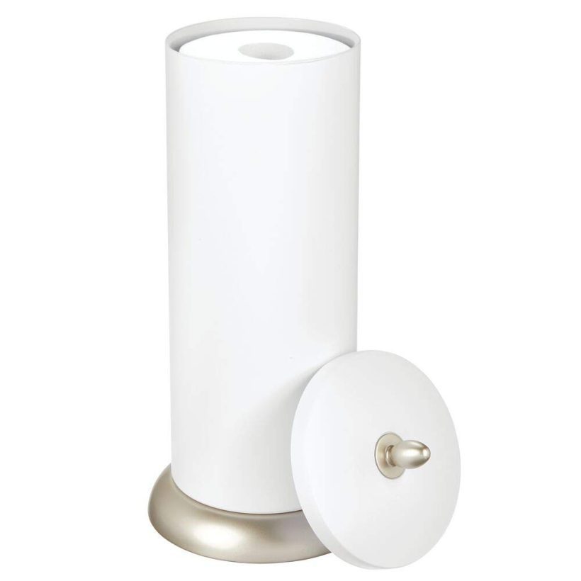 Toilet Paper Holder Canister for 3 Extra Rolls of Toilet Tissue