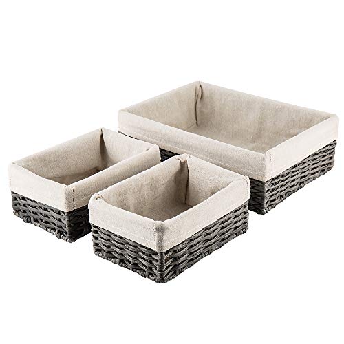 HOSROOME Handmade Wicker Storage Baskets Set