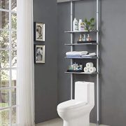 Over The Toilet Storage Rack Easy to Assemble, Height and Width Adjustable