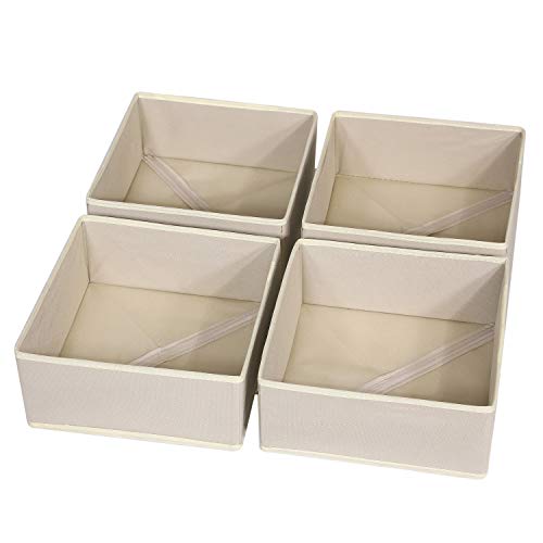 DIOMMELL 4 Pack Foldable Cloth Storage Box Closet
