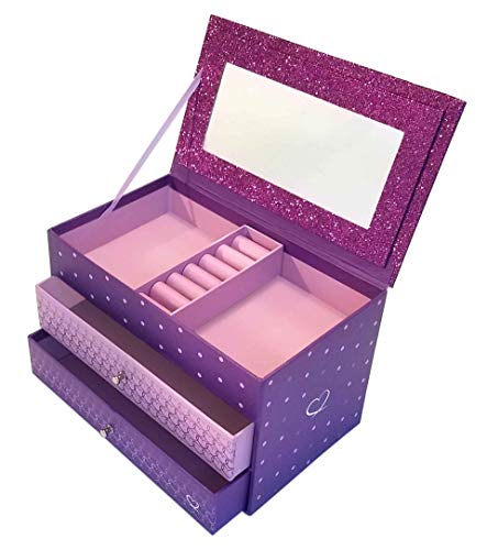 Jewelry Box for Girls - Pink and Purple Sparkles