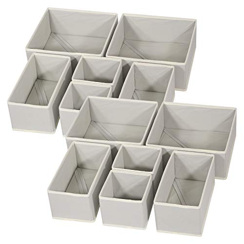 DIOMMELL 12 Pack Foldable Cloth Storage Box Closet