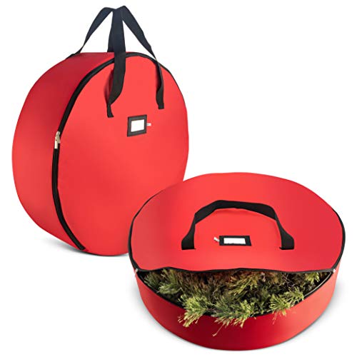 Christmas Wreath Storage Bag Wreaths, Durable Handles