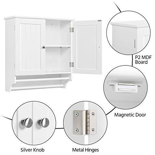 Wall Storage Cabinet Cupboard with Double Doors 🛒 StorageVat.com