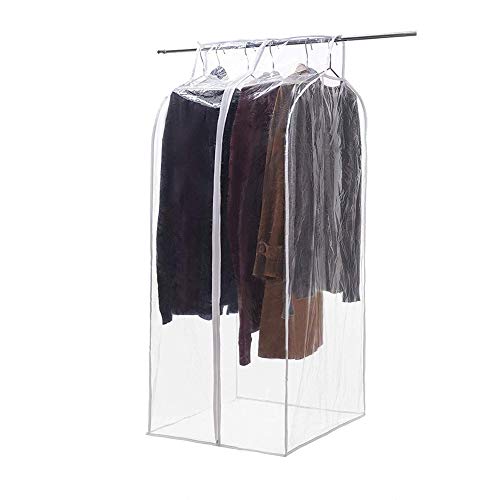 QEES Clear Closet Garment Bag, Hanging Wardrobe