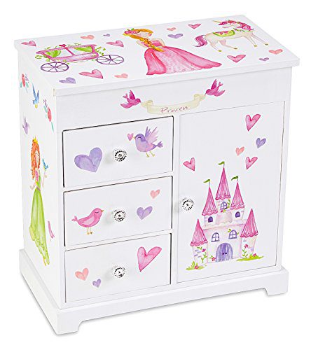 Musical Jewelry Box with 3 Pullout Drawers