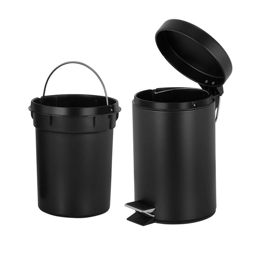 Trash Can with Lid Soft Close and Removable Inner Wastebasket