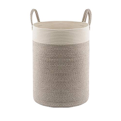 Hlryudo Large Cotton Rope Basket, Baby Laundry Basket