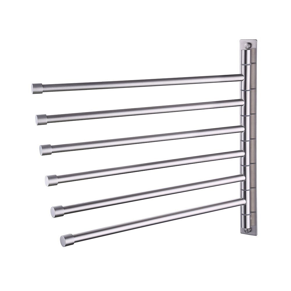 KES Swing Out Towel Bar SUS Stainless Steel, 6-Bar
