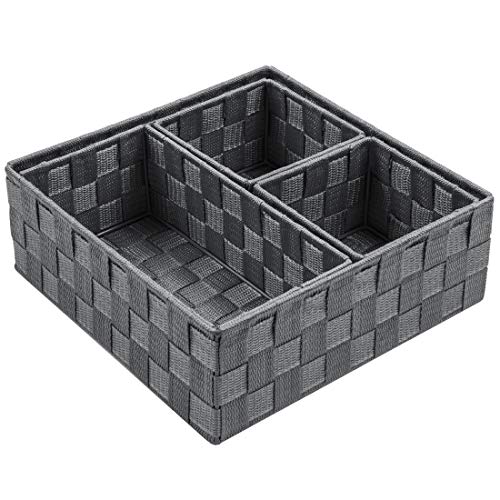 Posprica Woven Storage Box Cube Basket Bin Container