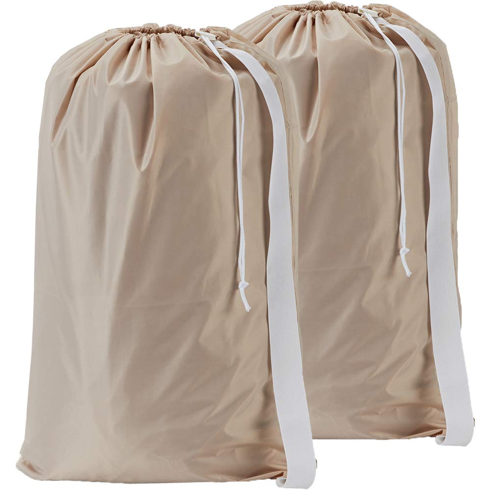 HOMEST 2 Pack XL Nylon Laundry Bag with Strap