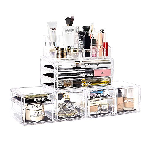 Jewelry and Cosmetic Storage Display Boxes with 9 Drawers