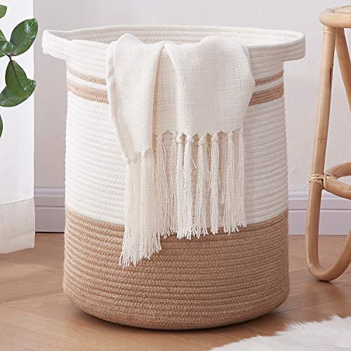 OIAHOMY Laundry Basket-Cotton Rope Basket
