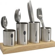 Sorbus Silverware Holder with Caddy for Spoons, Knives Forks