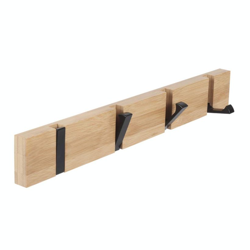 Wooden Coat Hooks JSVER Coat Rack Wall Mounted