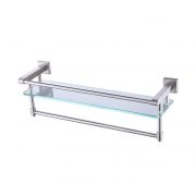 KES Bathroom Glass Shelf with Towel Bar and Rail