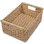 VATIMA Natural Water Hyacinth Storage Basket with Handle