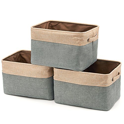 Fabric Tweed Storage Organizer Cube Set