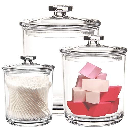 15-Ounce Clear Plastic Apothecary Jars Set of 3