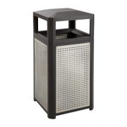 Indoor Trash Can with Perforated Galvanized Steel Panel