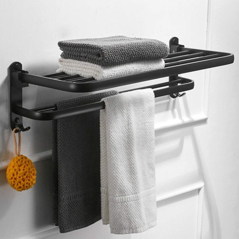 24-inch Wall-Mounted Bath Towel Racks, No Rust