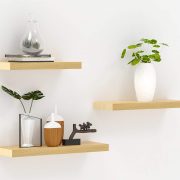INMAN Floating Shelves Wood Wall Shelves Set of 3