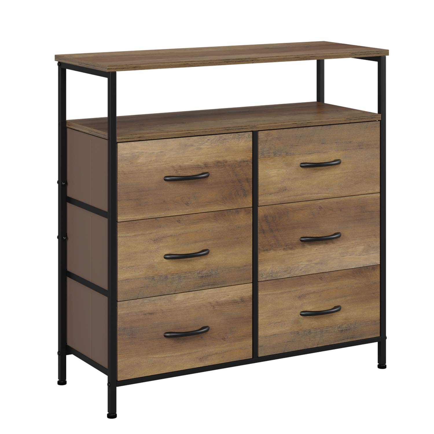 HOMECHO Fabric Dresser Chest with 6 Drawers