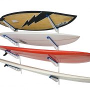 Metal Surfboard Storage Rack, 4 Surf Adjustable Home Wall Mount