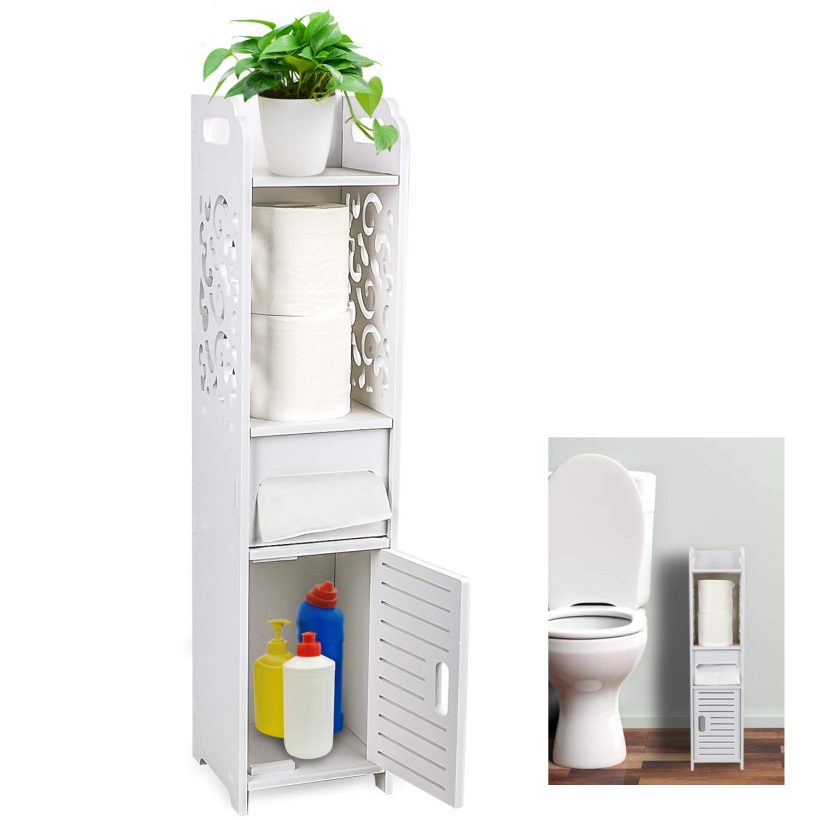 Storage Toilet Paper Storage Corner Floor Cabinet