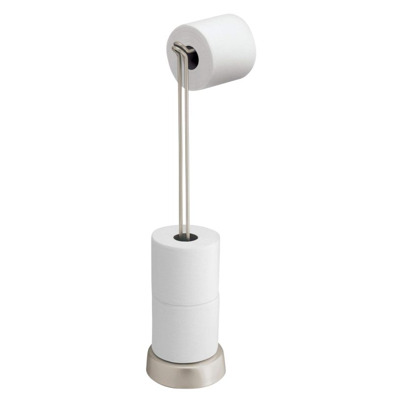 Metal Toilet Tissue Caddy Roll Reserve for Bathroom