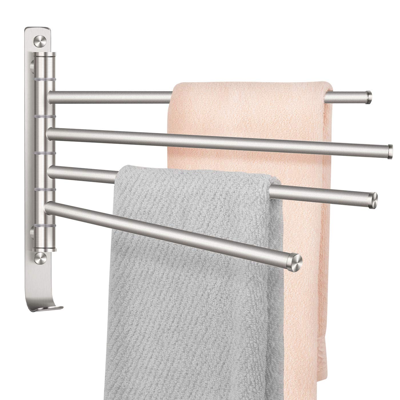 TONIAL Swivel Towel Bar 4-Arm Bathroom Towel Holder Wall-Mounted
