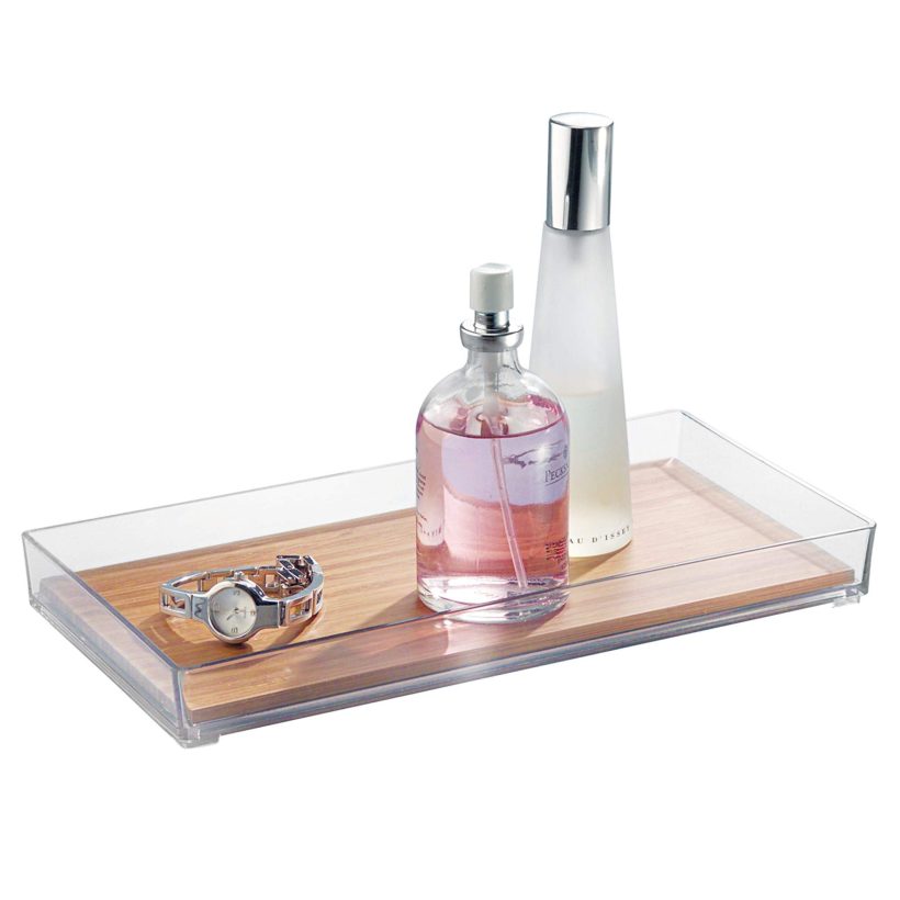 Bamboo Vanity Tray Guest Towel Board for Cosmetics