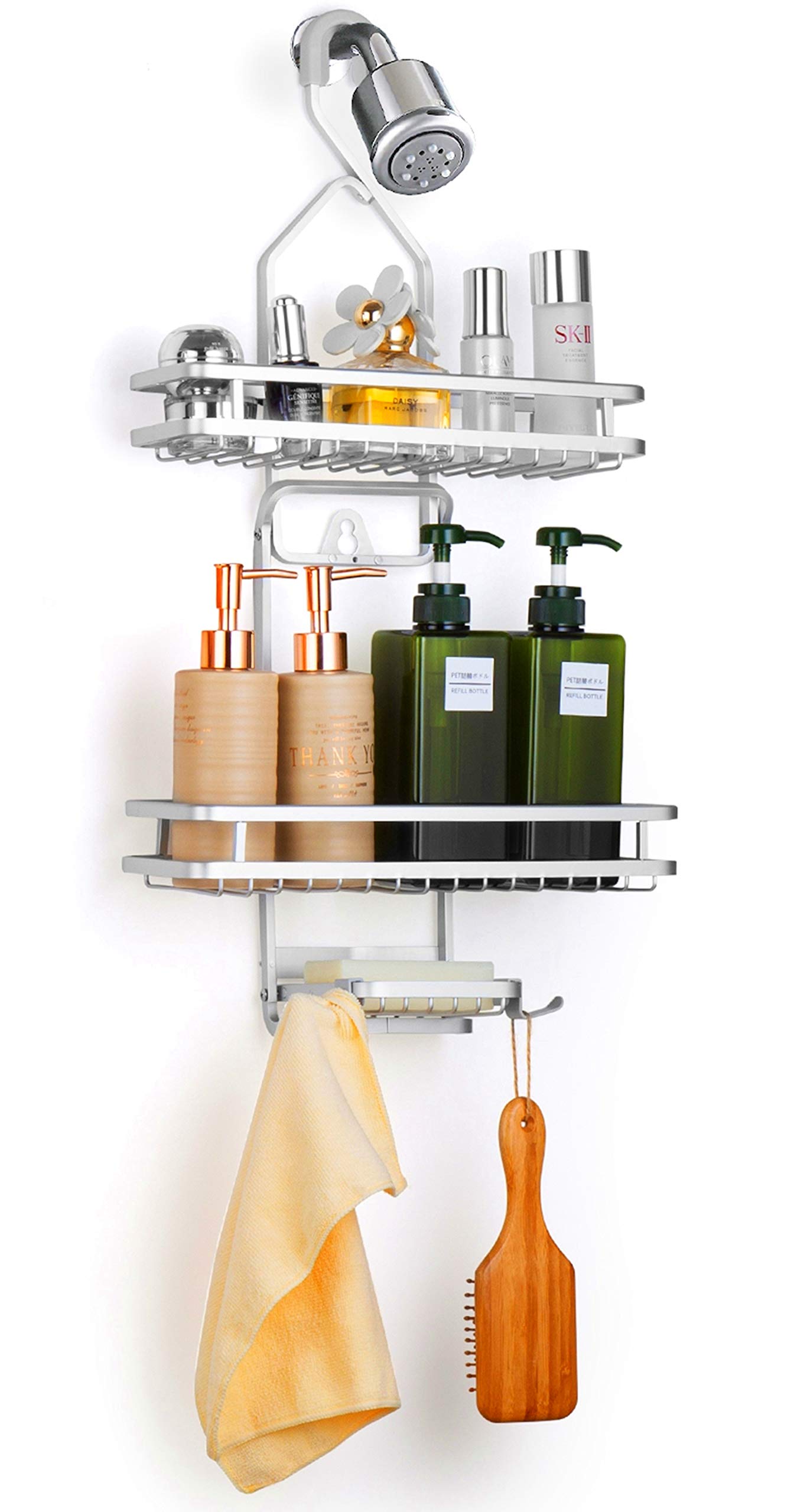 Bextsrack Hanging Shower Caddy, Adjustable Bathroom Shower Organizer Rack