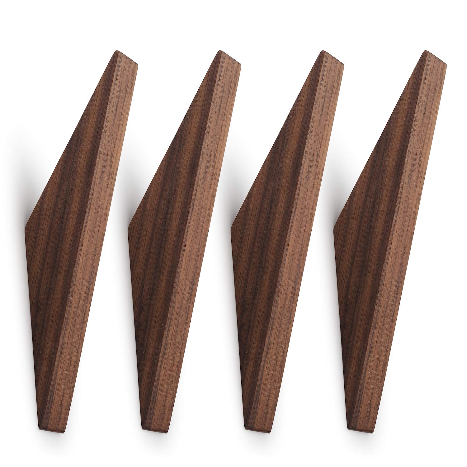 Pack of 4, Minimalist Design, Black Walnut Wood